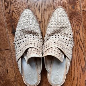 Freda Salvador Keen Woven Tan Mules